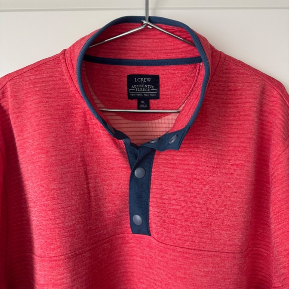 J. Crew Factory Men’s Quilted Knit Pullover Authentic Fleece - Picture 2 of 7